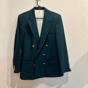 Women’s Green Wool Blazer Jacket
